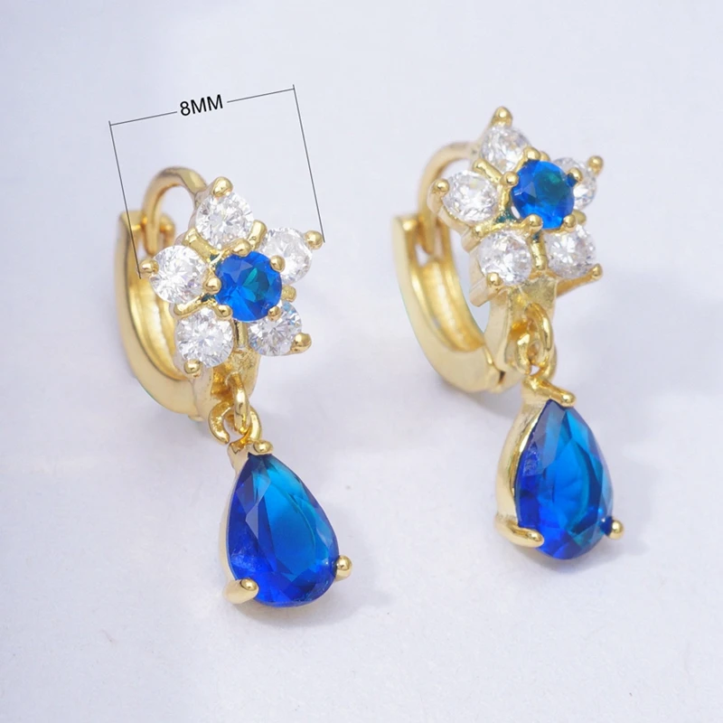 Микро проложить AAA Циркон Стразы Круг Серьги кольца для женщин и девочек подарок