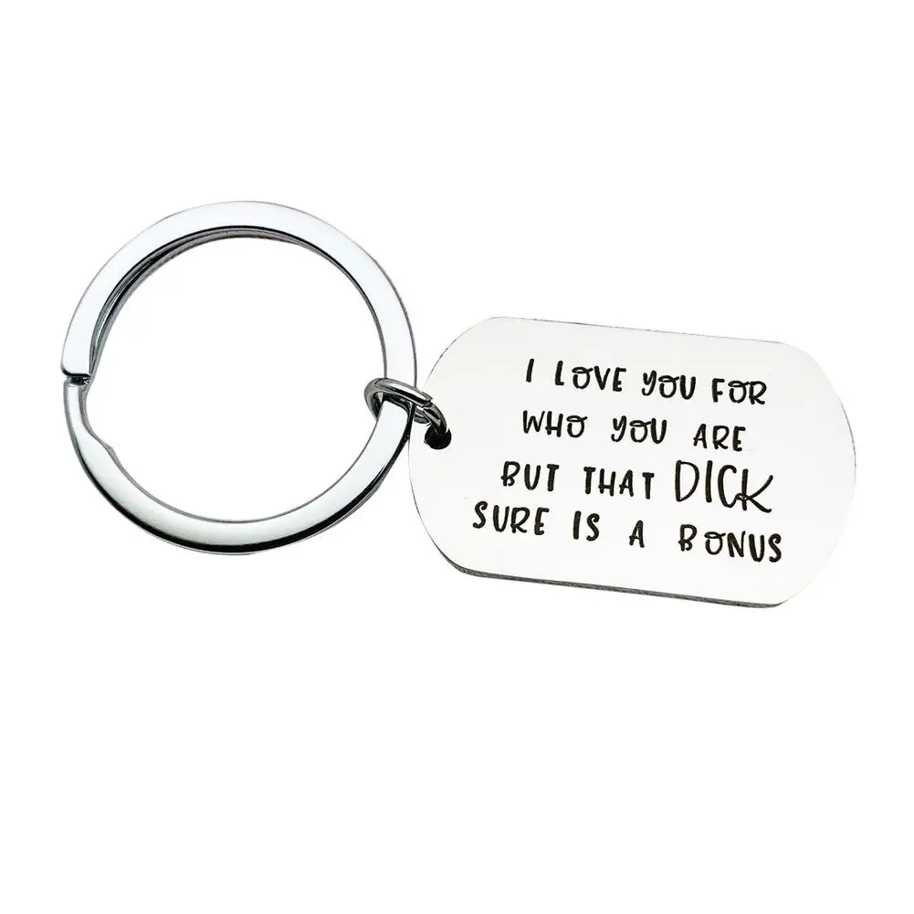

Customized Key Gifts For Lovers-I Love You For Who You Are-3 Sizes Metal Flat Split Key S Christmas Anniversary Charm Pendant
