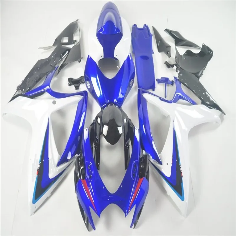 Синий Пластик Обтекатели для Suzuki GSXR 600 750 2006 2007 Белый GSXR 600 750 K6 06 07 мотоцикл обтекатель для мотоцикла синего цвета комплект