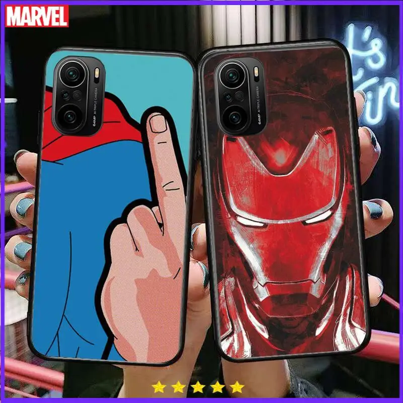 

Marvel Comics Heroes Phone Case For xiaomi redmi POCO F1 F2 F3 X3 Pro M3 9C 10T Lite NFC Black Cover Silicone Back Prett mi 10 u