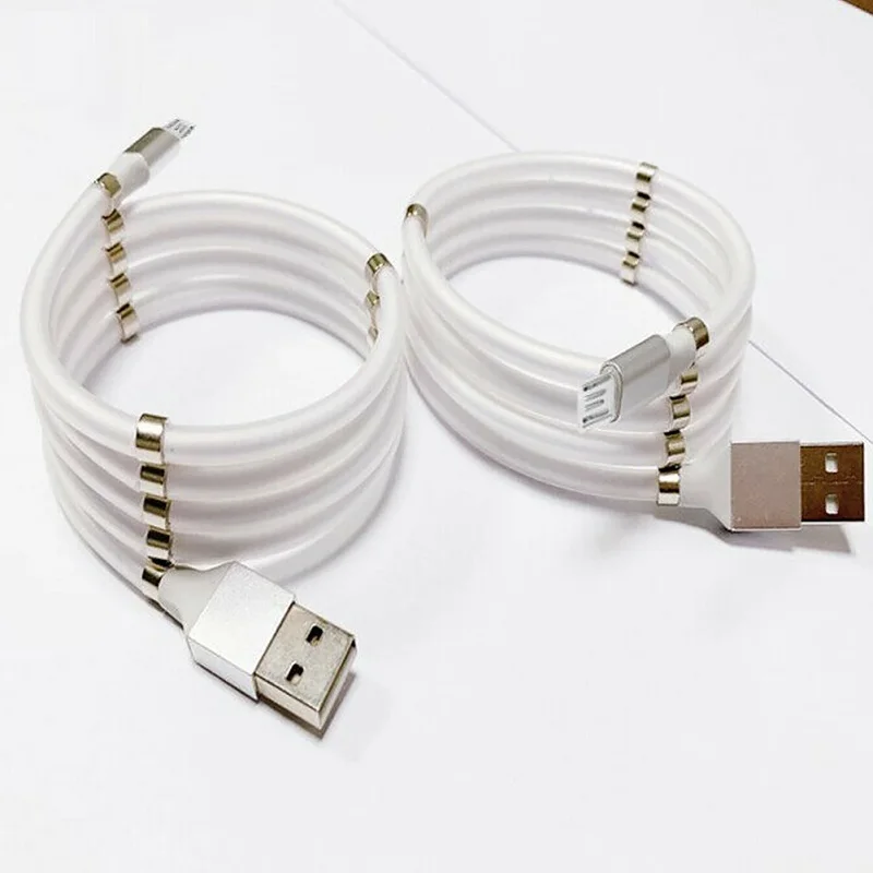 Магнитный зарядный кабель 3 в 1 с поглощением данных поворотом на 360 градусов для