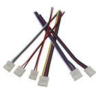 Сварочный Бесплатный разъем 5 шт. 2pin 3pin 4pin 5pin 6pin один зажим Соединительный кабель для 3528 5050 RGB RGBW RGBWW светодиодный светильник