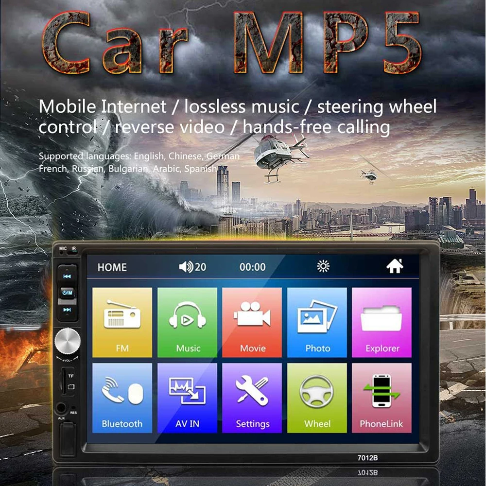 Автомобильный мультимедийный плеер Podofo 2 Din 7 &quotUSB TF FM Android IOS Mirror Link Video MP5 Player