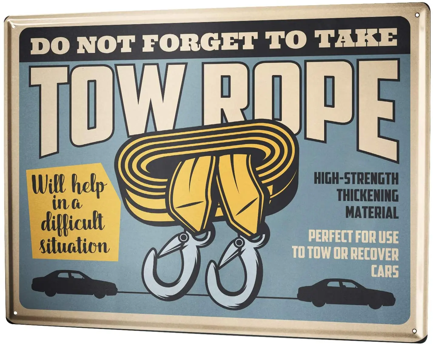 

SINCE 2004 Metal Plate Garage Tow Rope car Gas Stations