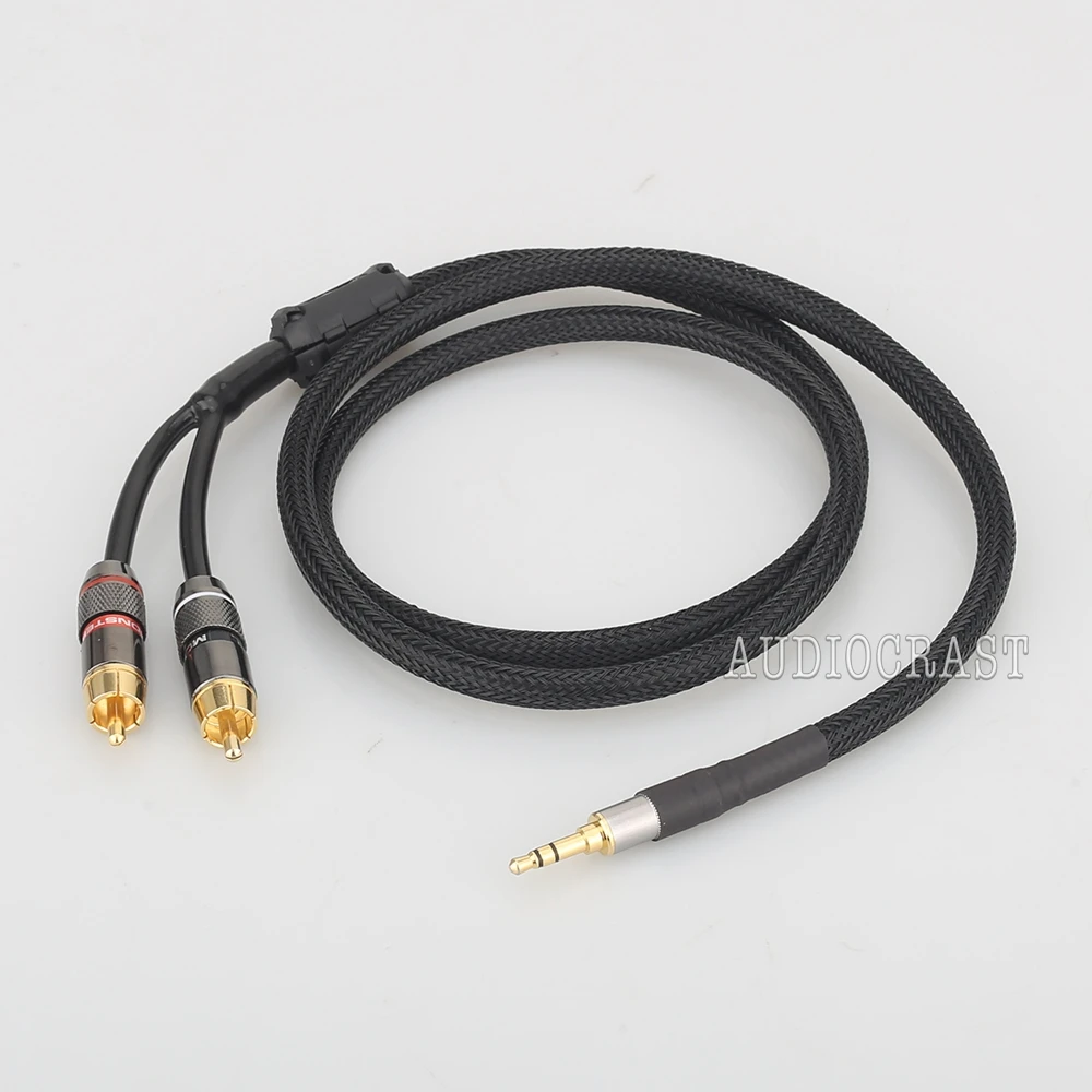 Аудиокабель Audiocrast A53 + XW60, аудиокабель RCA, аудиосигнал, провод, штекер 3,5 мм, прямой aux-штекер, преобразователь, два RCA штекера