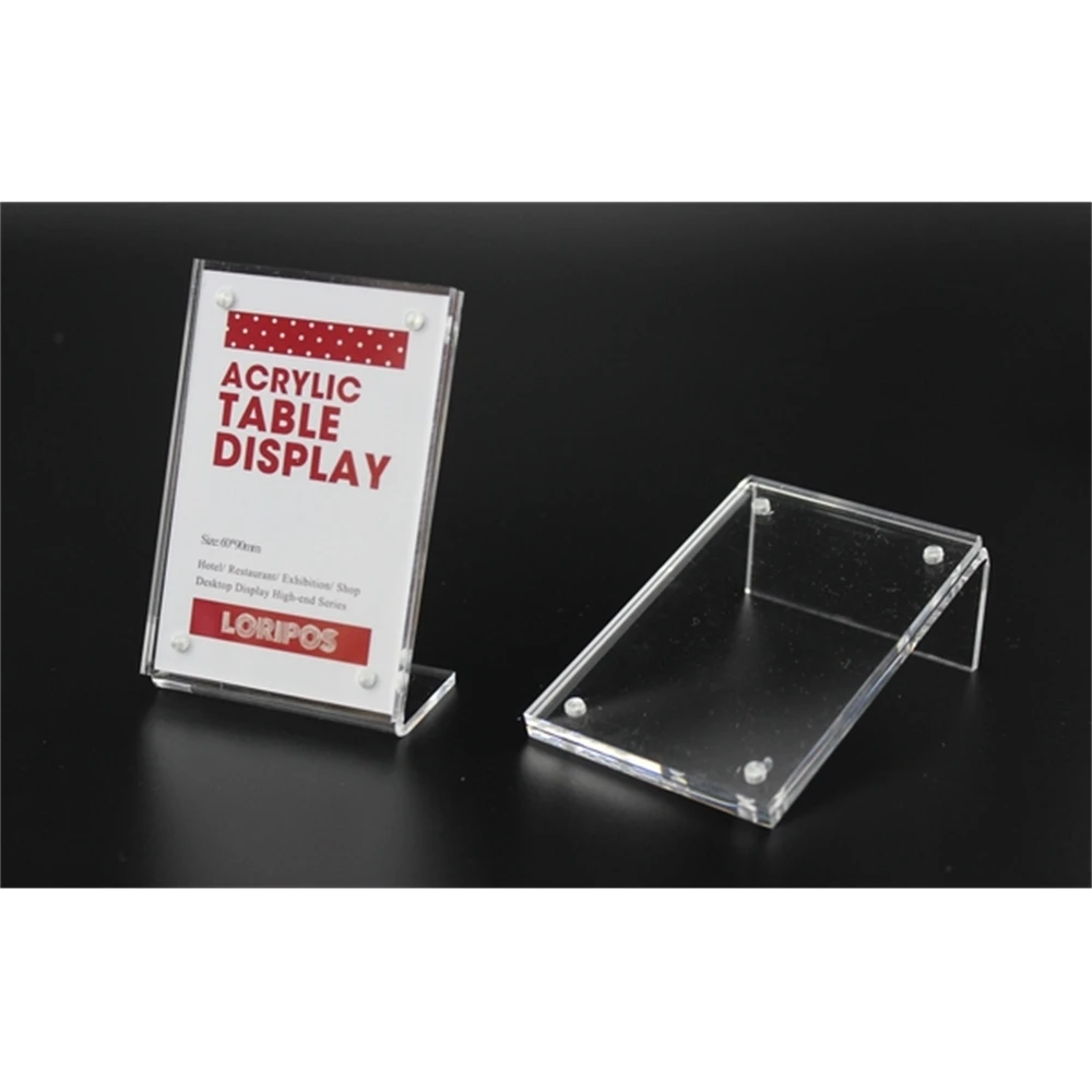 l Strong Magnetic Advertising Tag Sign Card Display Stand Acrylic Table Desk Menu Service Label Holder Stand Hotel Advertising