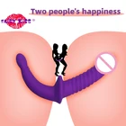 Дилдо страпон с двойным проникновением, мягкие силиконовые фаллоимитаторы для лесбиянок, для женской мастурбации