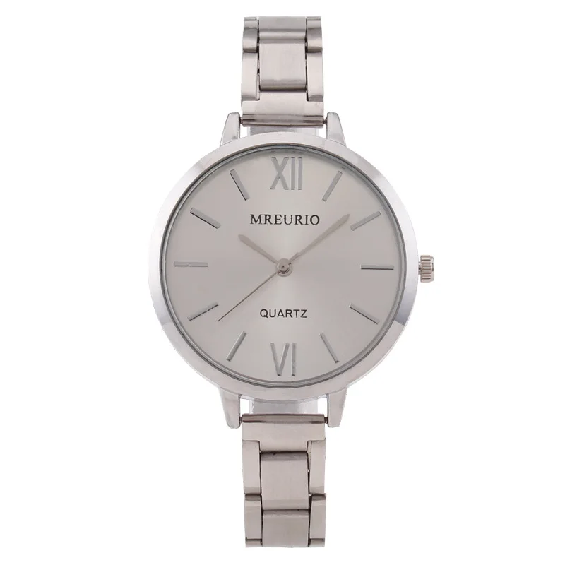 

MREURIO Ladies Men Watch Nordic Simple Roman Luxury Large Dial Stainless Steel Thin Band Quartz Wristwatch Women Christmas Gifts