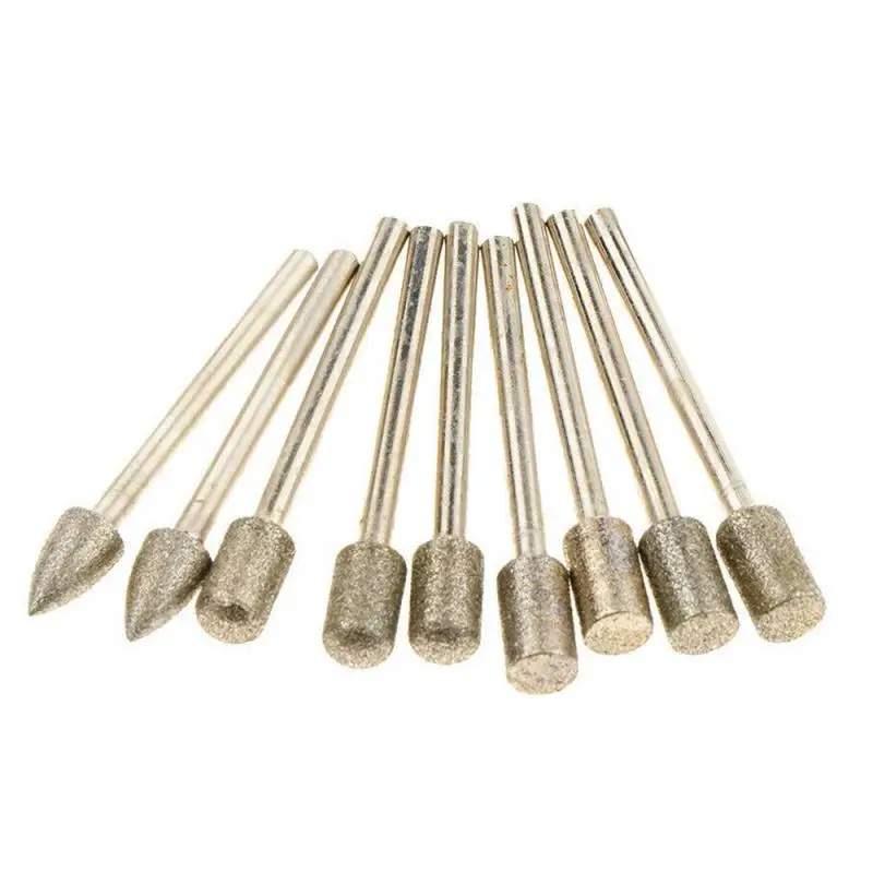 

20pcs Grit Diamond Burr Set Drill Bits Set For Dremel Rotary Tools Grinding Grinding Head 3*6mm Dremel Accessories