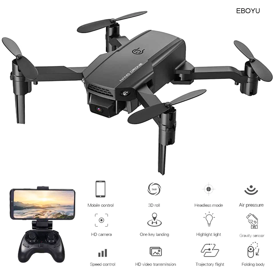 EBOYU KF611 мини складной Радиоуправляемый Дрон FPV Wi Fi 4K HD камера для детей/начинающих
