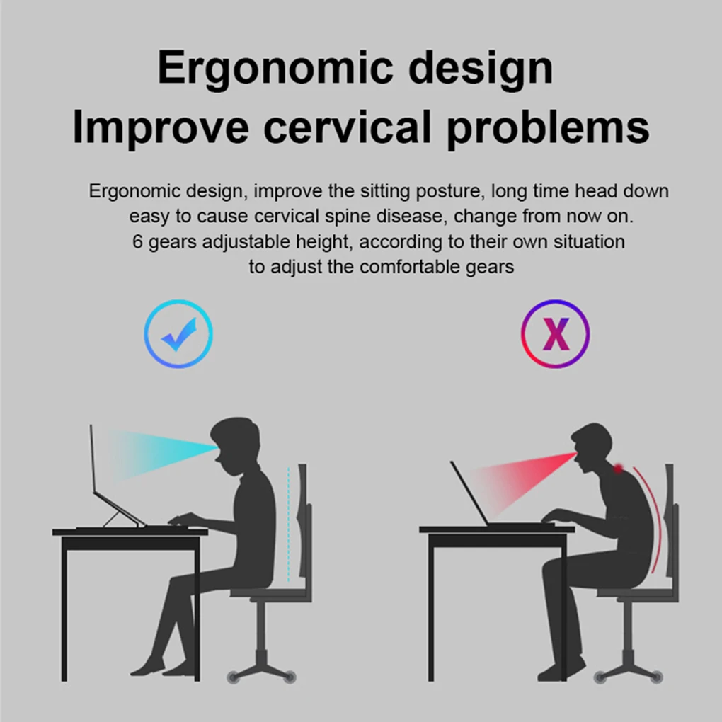 

Foldable Adjustable Laptop Stand Non-slip Desktop Laptop Holder Alloy/Plastic Tablet Stand Bracket Laptop Holder for Notebook