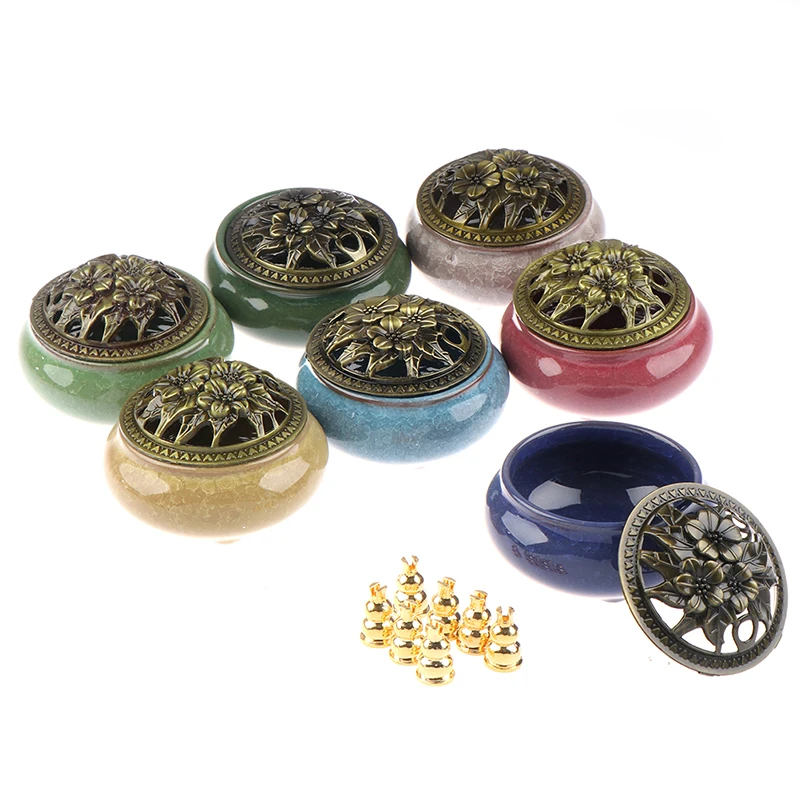 1 шт. портативная керамическая горелка для благовоний фарфоровая курильница