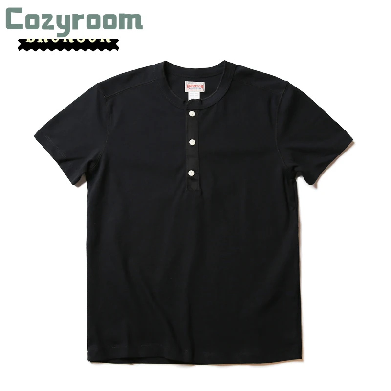 

Cozyroom Henley Tee Shirts For Men Summer Vintage Cotton T-Shirts Short Sleeve