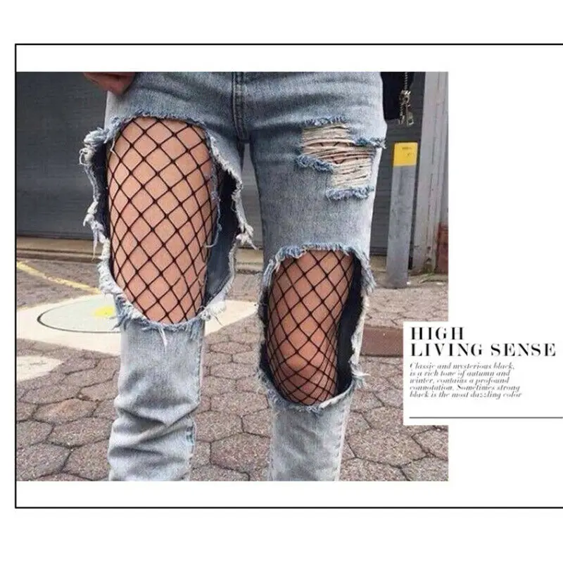 Женские ажурные длинные носки Колготки с бриллиантами сексуальные сетчатые