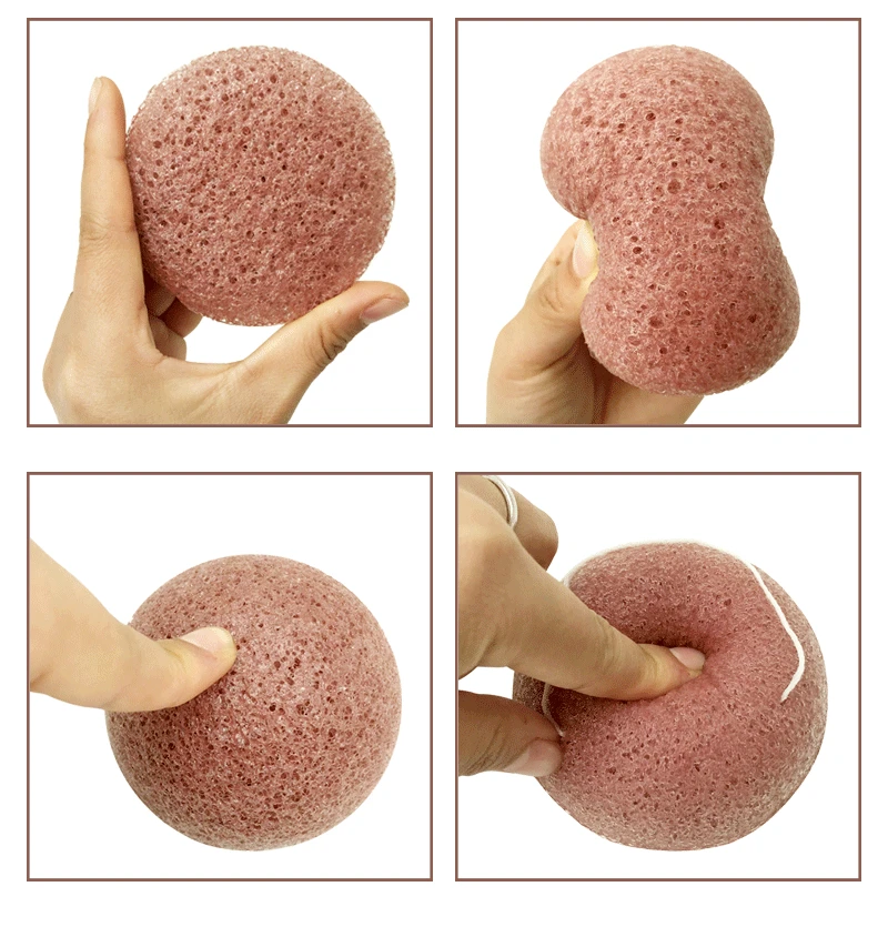 1 шт. круглая форма Konjac Губка косметический спонж губка для очистки лица Натуральный аморфофаллюс коньяк слоеное приспособление для очистки лица промывка