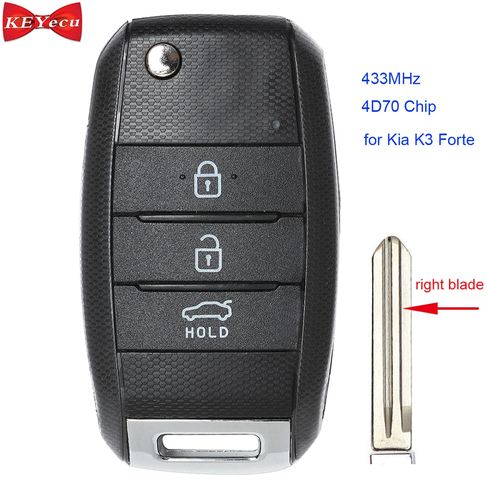 KEYECU для Kia K3 Forte 2013 2014 2015 сменный пульт дистанционного управления брелок с 3
