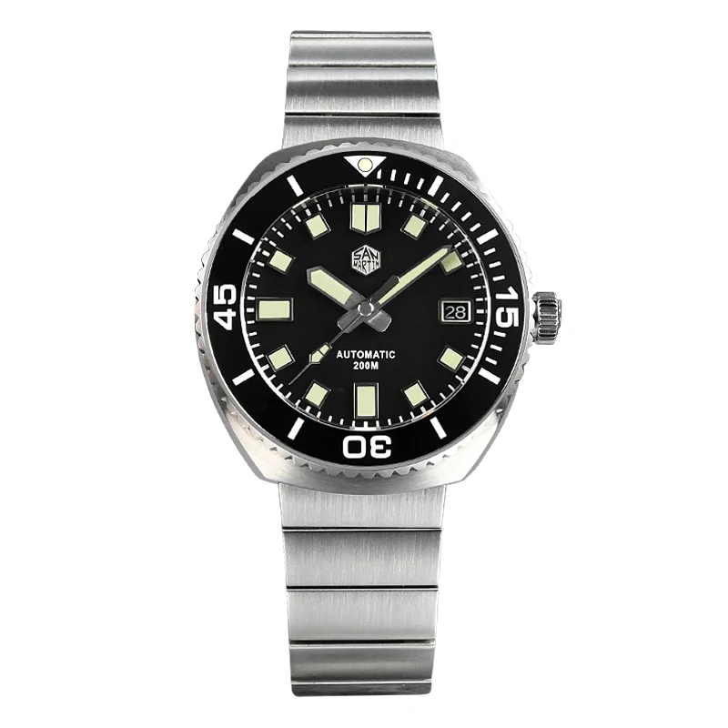 

San Martin Men Diver Watch Mens Automatic Watches Mechanical Wristwatch 20Bar Waterproof C3 Luminous Sapphire Ceramic Bezel NH35