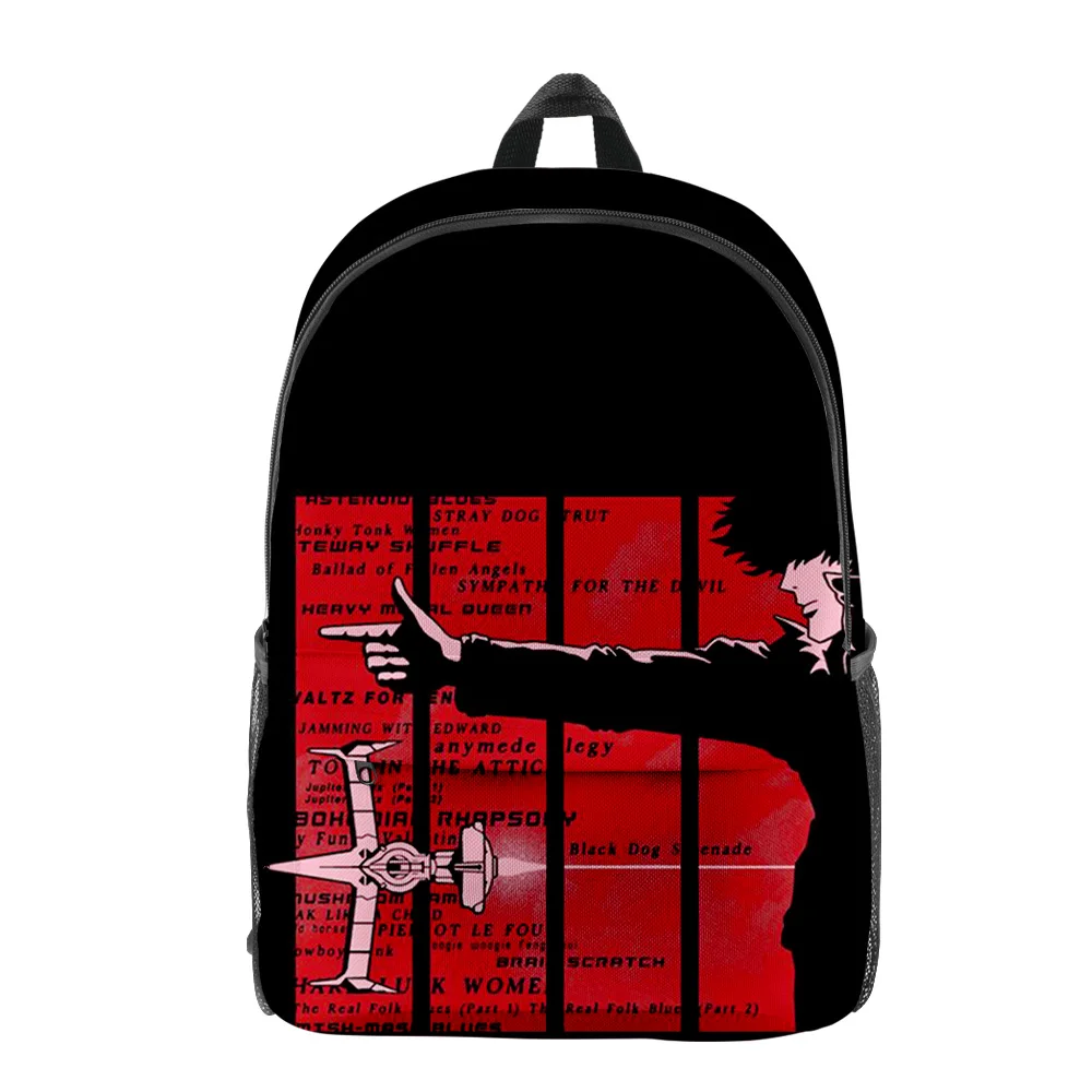 

Harajuku cowboy bebop Student School Bags Youthful Notebook Backpacks 3D Printed Oxford Waterproof Boys/Girls Funny Travel Bags