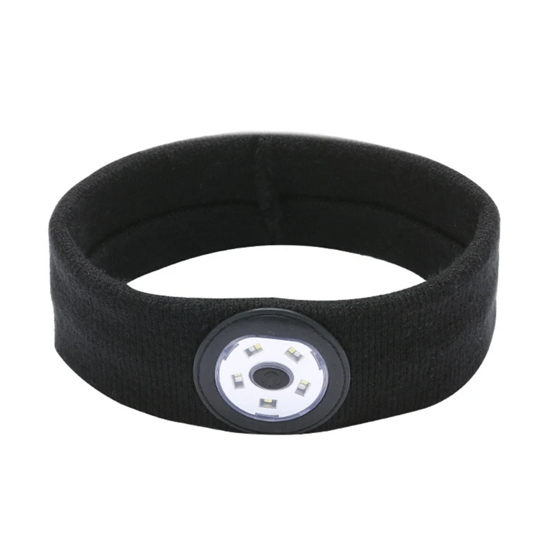 

Outdoor Sports High Stretch LED Lighted Headband USB Charging Moisture Wicking