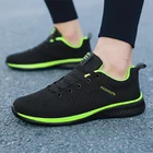 Кроссовки мужские легкие дышащие, спортивная обувь для бега и ходьбы, Нескользящие удобные, повседневные, большие размеры 38-48, черные