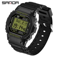 sanda sport watch life waterproof digital watch men fashion led light week date outdoor wrist watch male clock reloj hombre