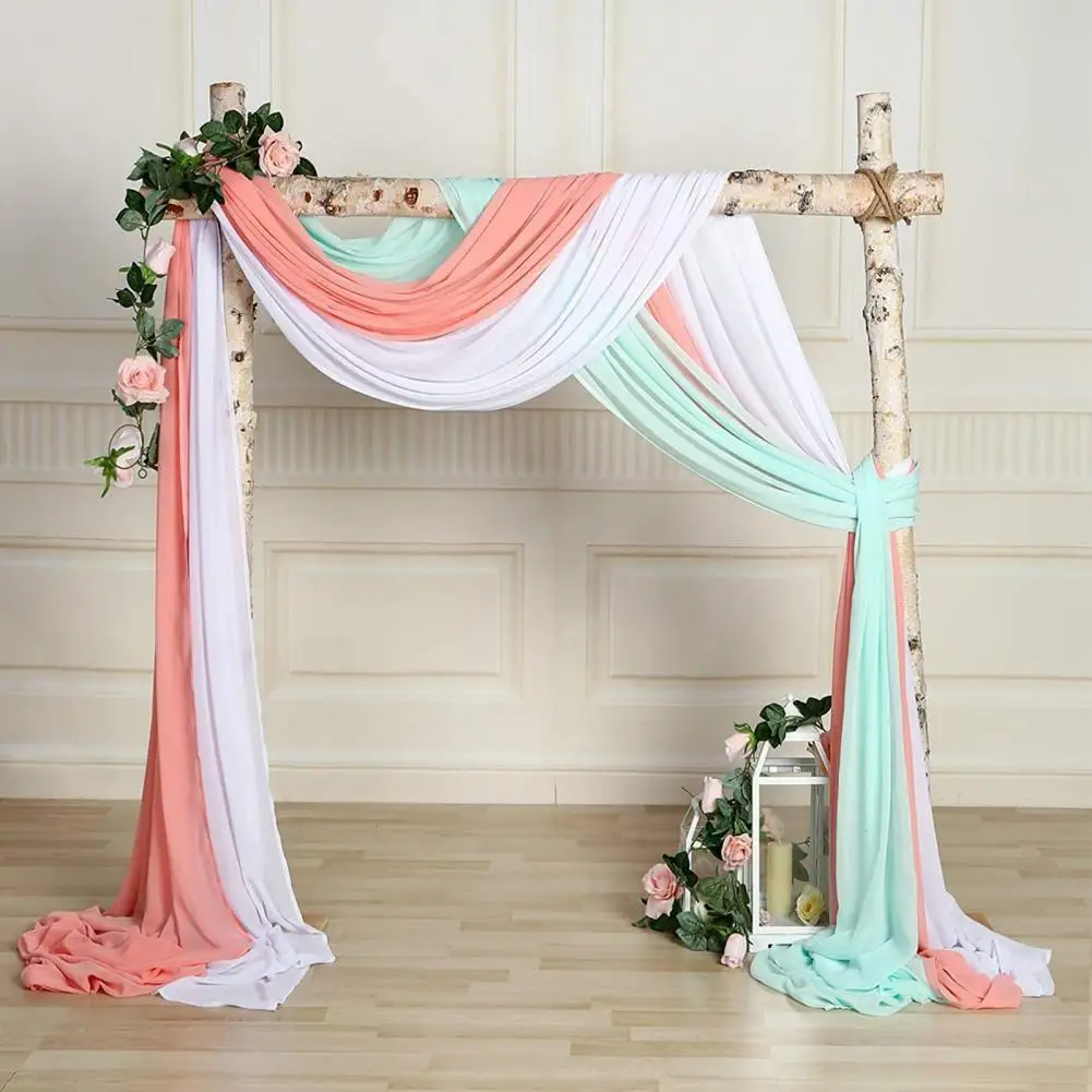 

50% HOT Table Runner Silky Soft Multi Purpose Smooth Surface Wedding Arch Drapes Fabric for Party