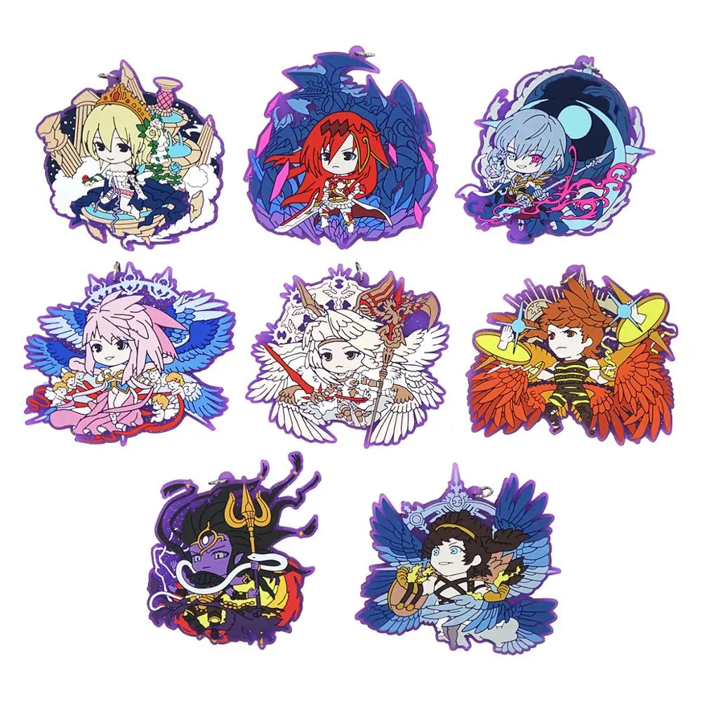 Granblue Fantasy Game Keychain Anime Genesis &amp Primarch Rubber | Украшения и аксессуары