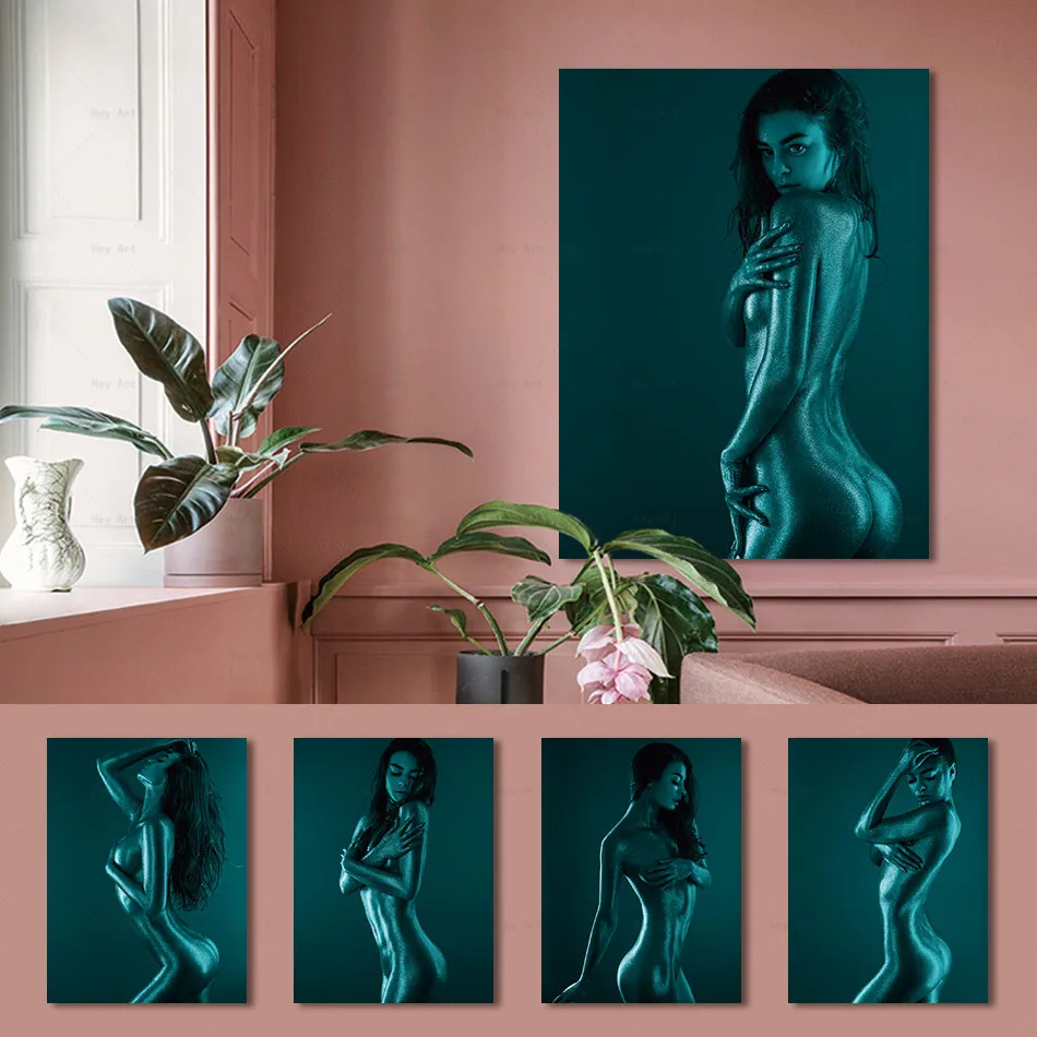 HD печать на стене Сексуальный Обнаженный черный Африканский постер холсте