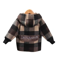 new winter fashion baby boys clothes children girls plaid thick hooded jacket toddler casual costume infant clothing kids coat