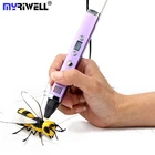 3d-ручка Myriwell, светодиодный экран, ABSPLAPCL, 1,75 мм, USB-зарядка, ручка для 3d-печати, креативная игрушка, подарок для детей, дизайн