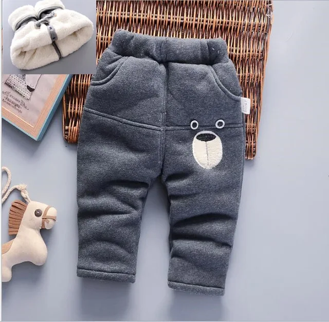 Брюки BibiCola Детские Однотонные эластичные на осень и зиму | Мать ребенок