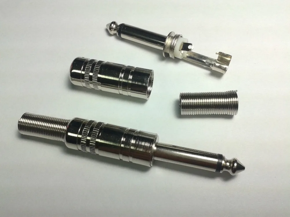 100 шт Металл 6 35 мм моно штекер с пружинным кабелем протектор припоя адаптер