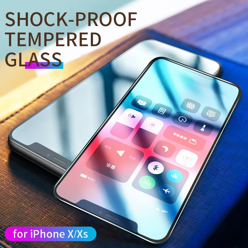 for iphone X XS HOCO для Apple iPhone 11 pro Max X XS Max XR HD закаленное защитная стеклянная пленка для экрана полная защитная крышка+ инструмент для установки - Цвет: for iphone X XS