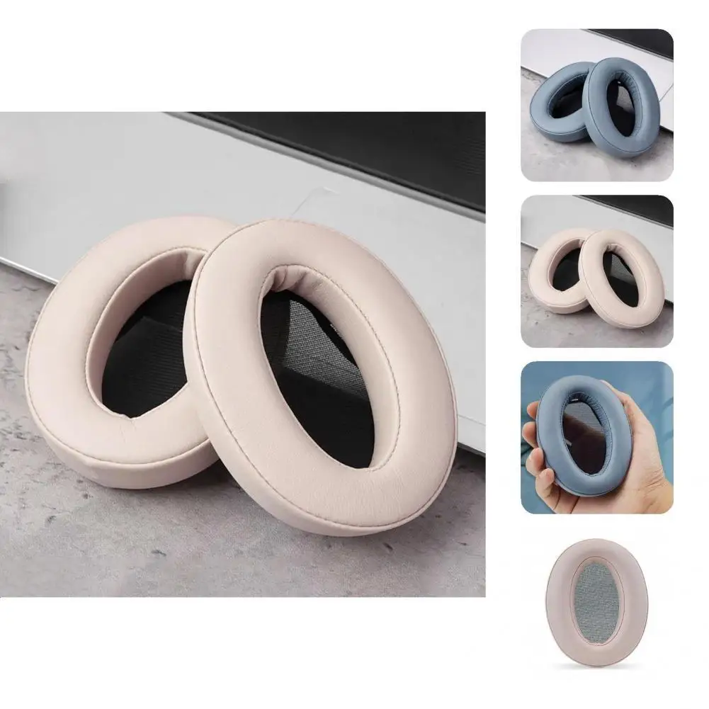 

1 Pair Ear Pad High Quality Protein Faux Leather Headphone Cushion Tear Resistant Shockproof Ear Cushion