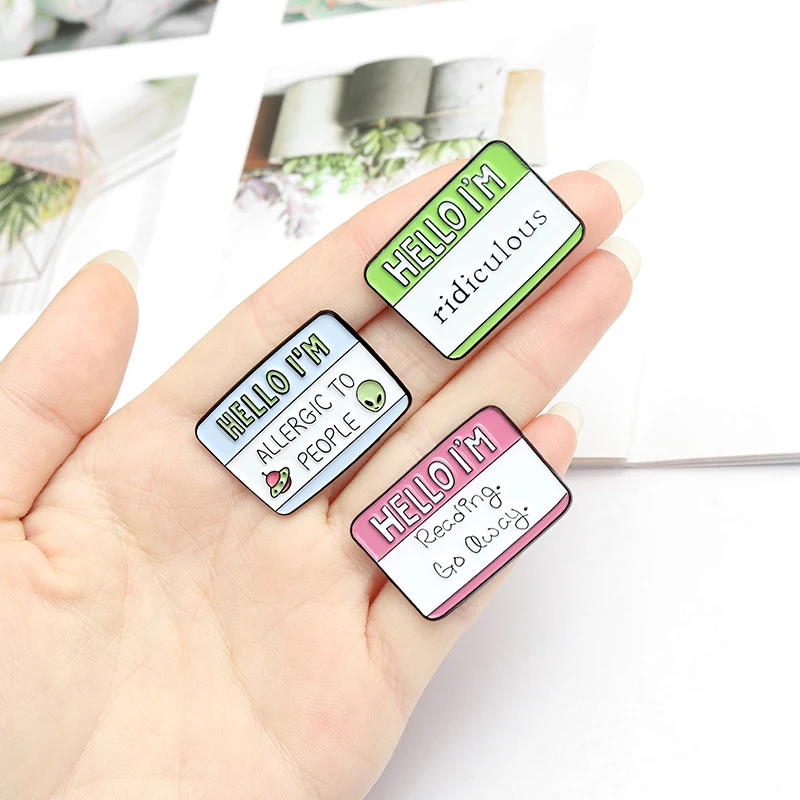 Fun диалога эмали штырь Роман броши &quotЦитата&quot Сумка Одежда отворотом футболка с