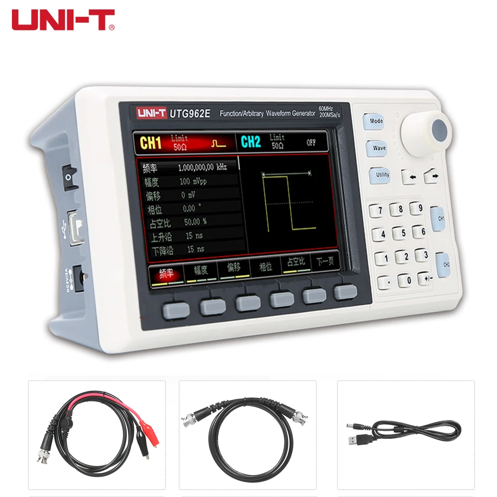 

UNI-T UTG932E UTG962E Function Signal Generator Dual-Channel 30Mhz 60Mhz Sine Wave Arbitrary Waveform Generator Frequency Meter