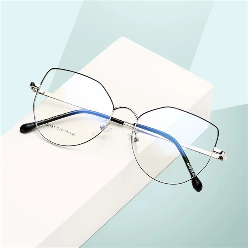 Нержавеющая сталь оптические очки в оправе &quotкошачий глаз&quot Для женщин