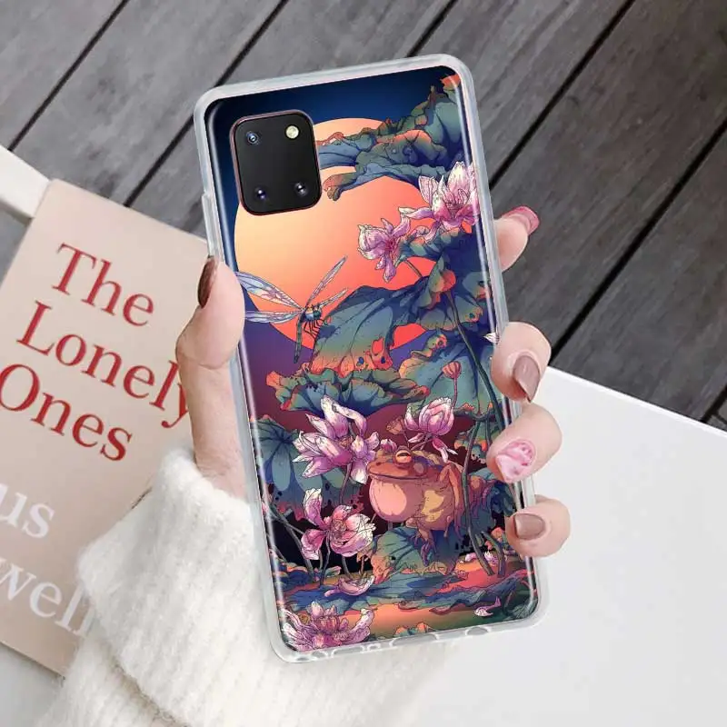 

Japanese style Art Japan Silicone Phone Case For Samsung Galaxy Note 8 9 10 Plus 10 Lite M51 M31 M21 M11 M10 M20 Back Cover