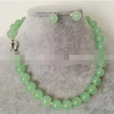 10 мм натуральный светильник-зеленый нефрит круглое ожерелье из бус драгоценного