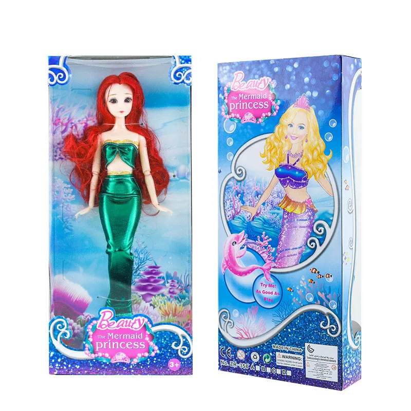 

New Fashion 30cm Bjd Mermaid Doll 11 Joints General Muscle 1/6 Princess Baby Nude Dressable 3D Eye Toys For Girls Birthday Gift