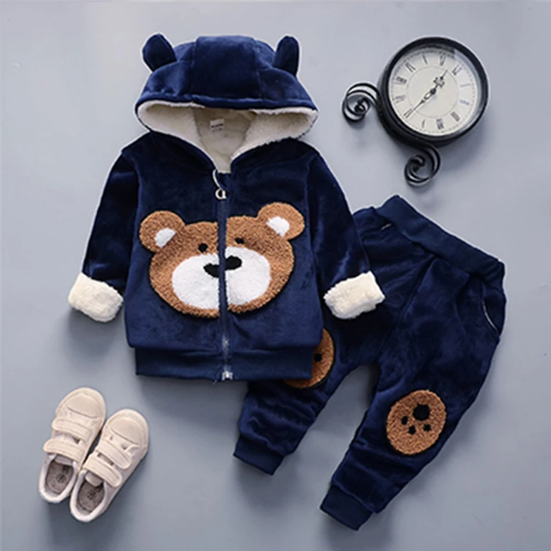 Spring Kids Clothing Sets Velvet Pajamas Toddler Children Clothes Coats+Pants Baby Boy Tracksuit Autumn Outfits Girls Sport Suit | Детская