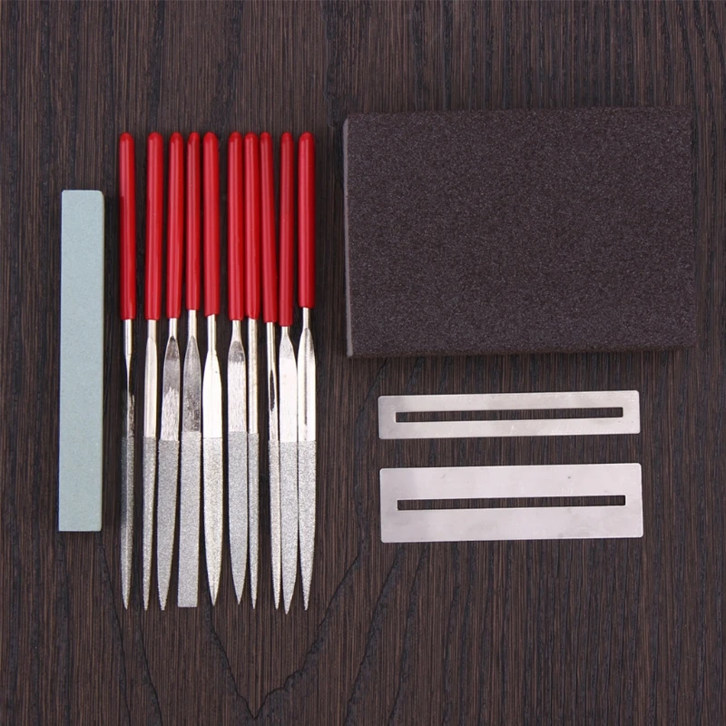 

14pcs Guitar Instrument Repair Tool Kit Grinding Stone Sponge Frets Nut File Set
