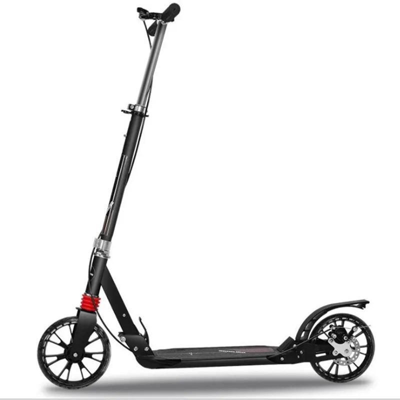 Двухколесный скутер для взрослых складной одноногий двойной амортизатор