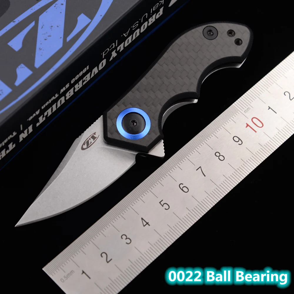 

JUFULE New 0022 Ball Bearing Flipper Steel Carbon Fiber Mark 20CV Camping Hunt Kitchen Survival Outdoor EDC Tool Folding Knife