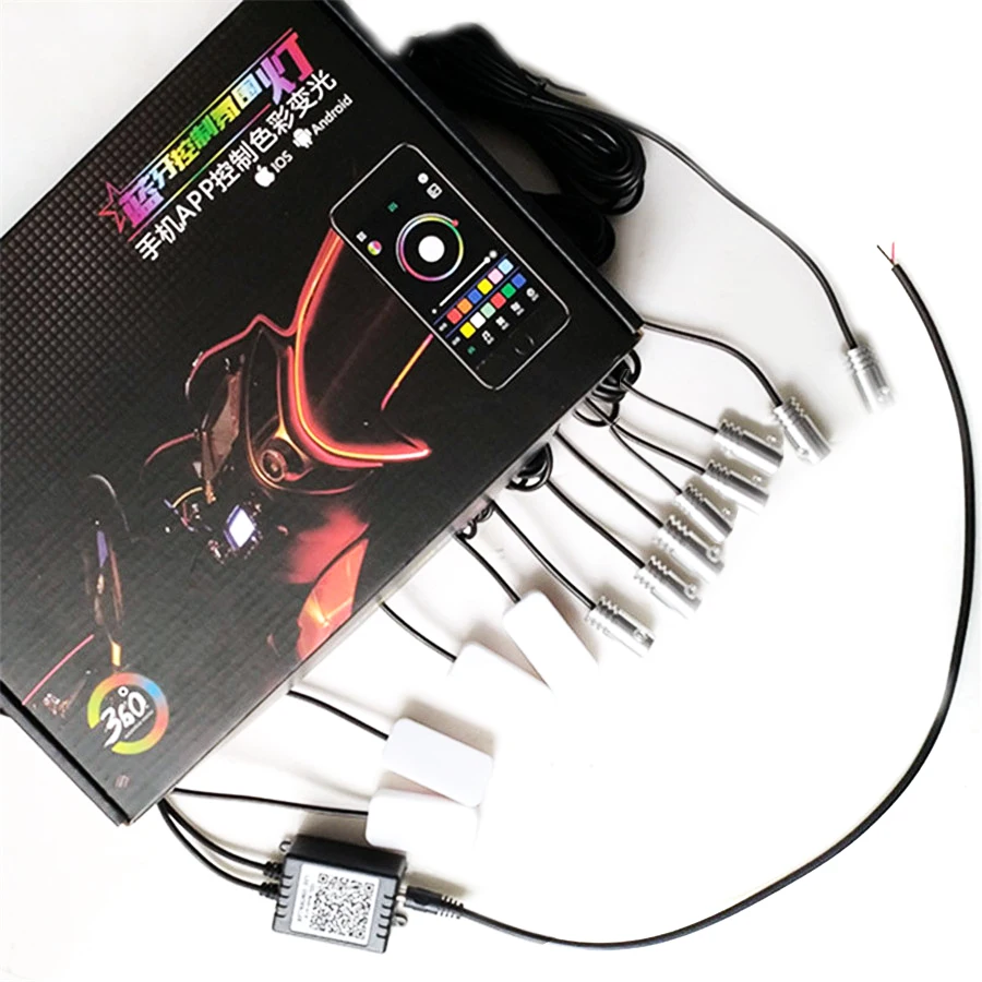 Универсальный светодиодный RGB светильник 12 в 1 10 м декоративные атмосферные лампы