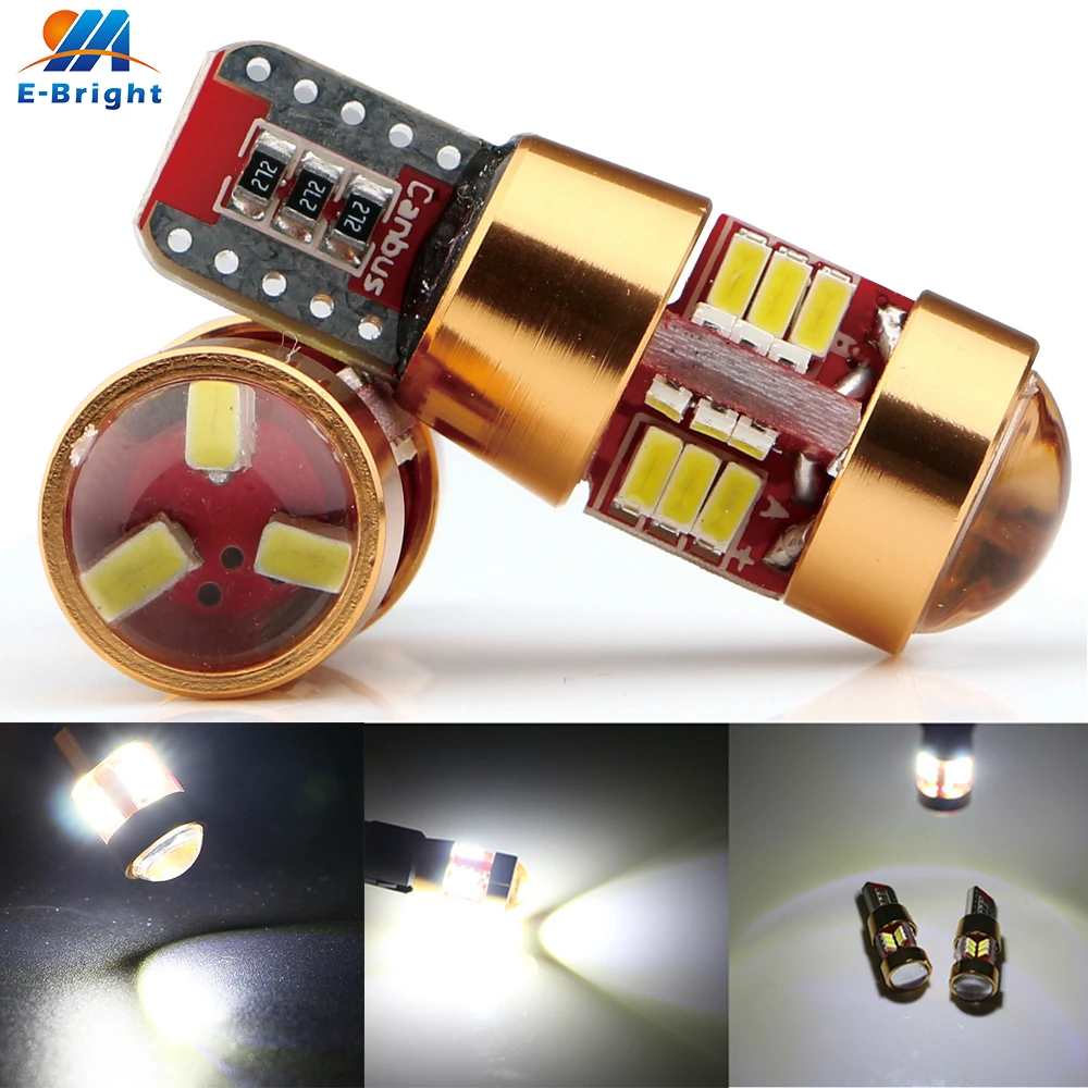 

50X T10 Canbus W5W 9-28V 3014 27SMD 270LM Универсальная автомобильная светодиодная лампочка внутренний внешний светильник зазор двери светильник s задний св...