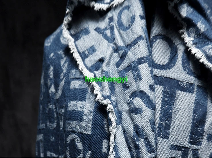 Высококачественная промытая джинсовая ткань жаккардовая текстурная для одежды