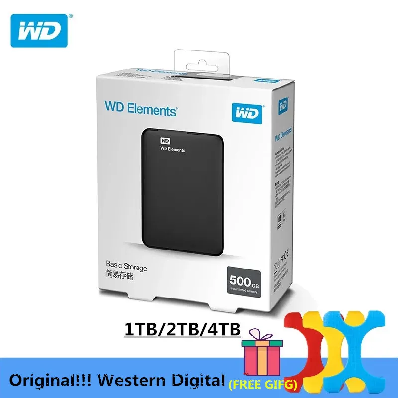 Оригинал! Жесткий диск Western Digital WD Elements жесткий HDD 2 5 дюйма 500 ГБ 1 ТБ 4 USB 3 0