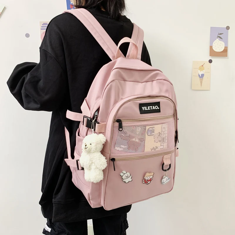 

Large Capacity Women's Backpack Kawaii Cute School College Women Backpacks Girls Ins Trendy Schoolbag for Teens Female Harajuku