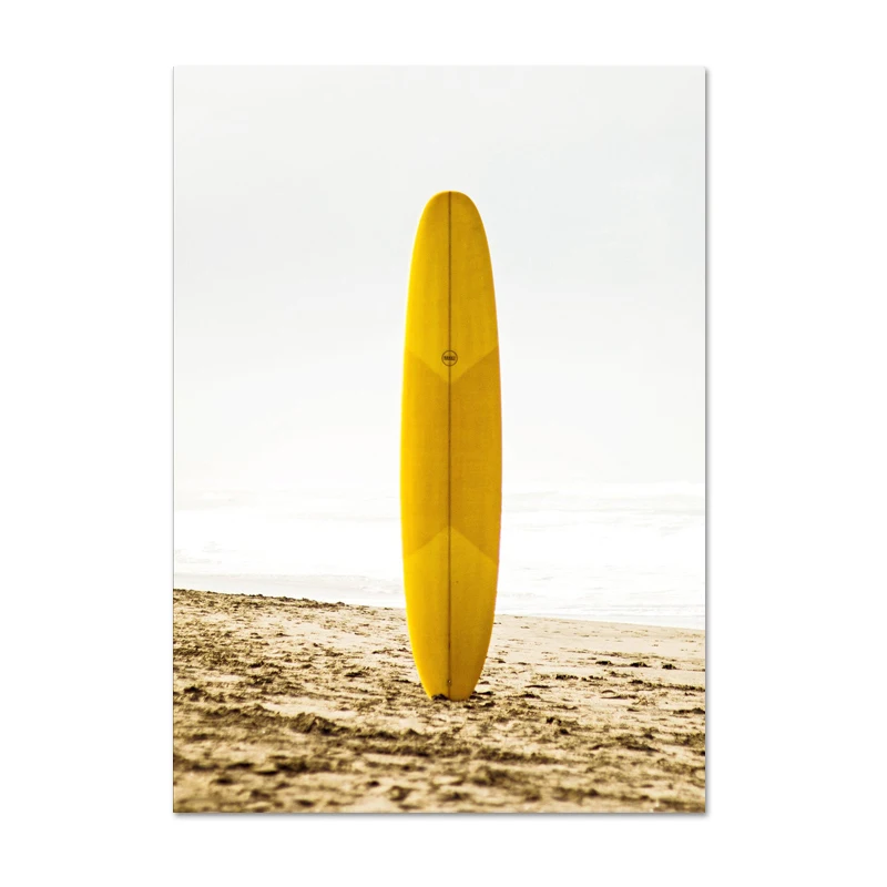 L602-4 Калифорнийский Набор для печати Surf Wall Art Холст живопись плакаты пляж доска для серфинга принты береговой декор картины для гостиной стены - Цвет: L602-4